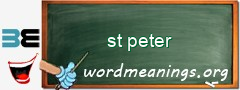 WordMeaning blackboard for st peter